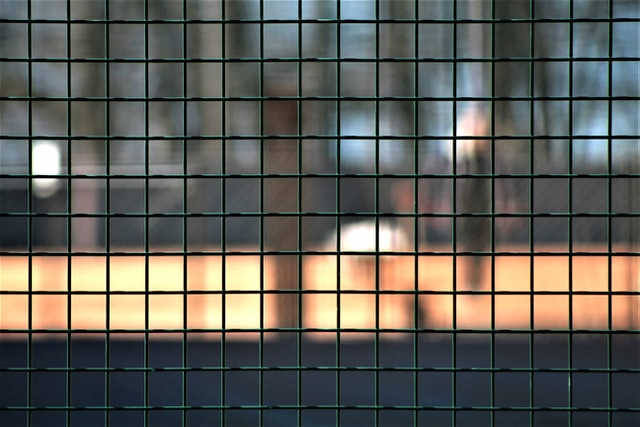 Black Security Fence in Square Shapes